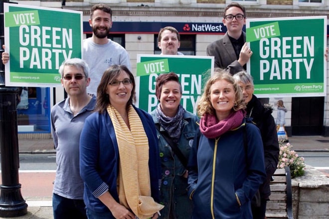 Local Greens with former South East MEP, Alex Phillips